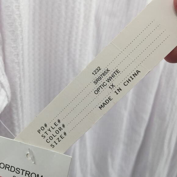 Sweet Romeo Women's Optic White Waffle Knit Thermal Top Henley Neck Size 1X NWT - Picture 4 of 7